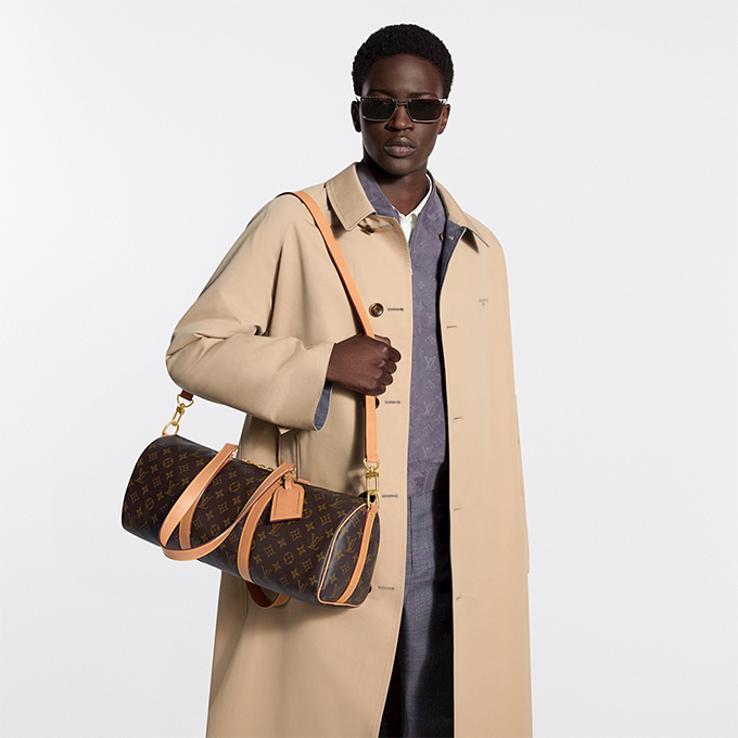 lv louis vuitton monogram cylinder duffle travel bag #m28116